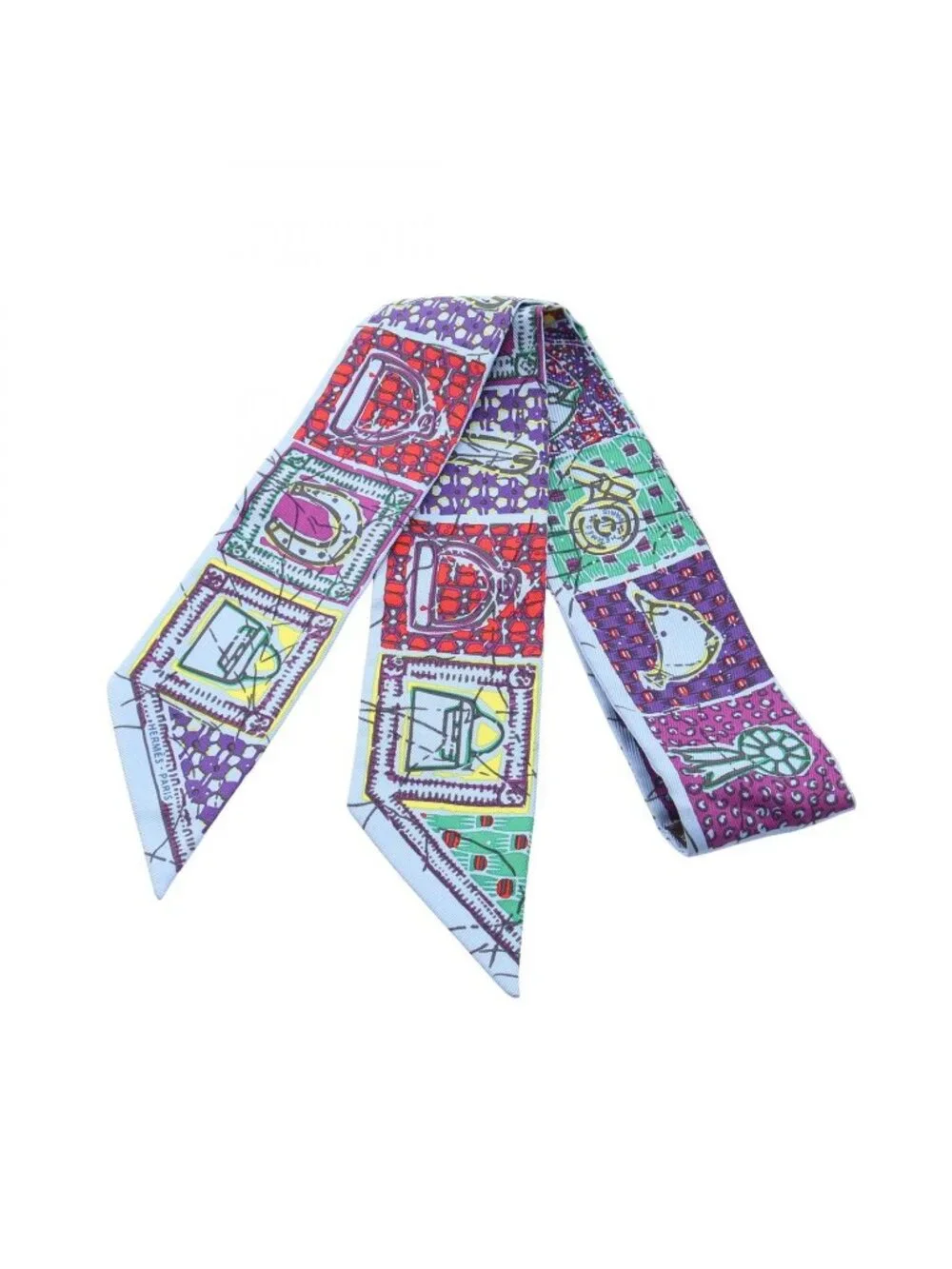 Hermes Scarf Twilly le Boubou Ribbon Silk